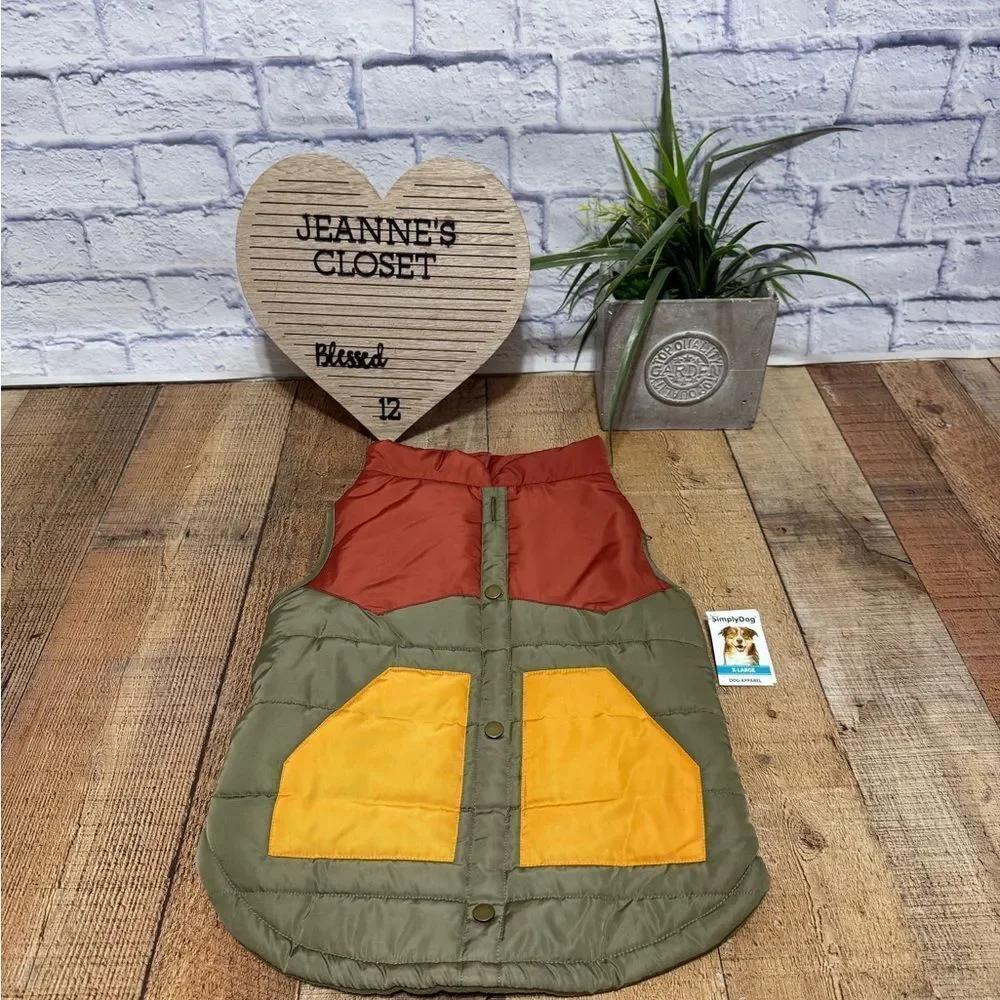 Simply DogPet Color Block Yoke Bomber‎ Jacket Nwt Size XL